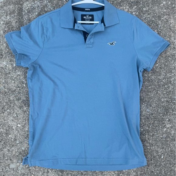 Clean Hollister Epic Flex Classic Blue Polo Shirt Size XL - Picture 1 of 5